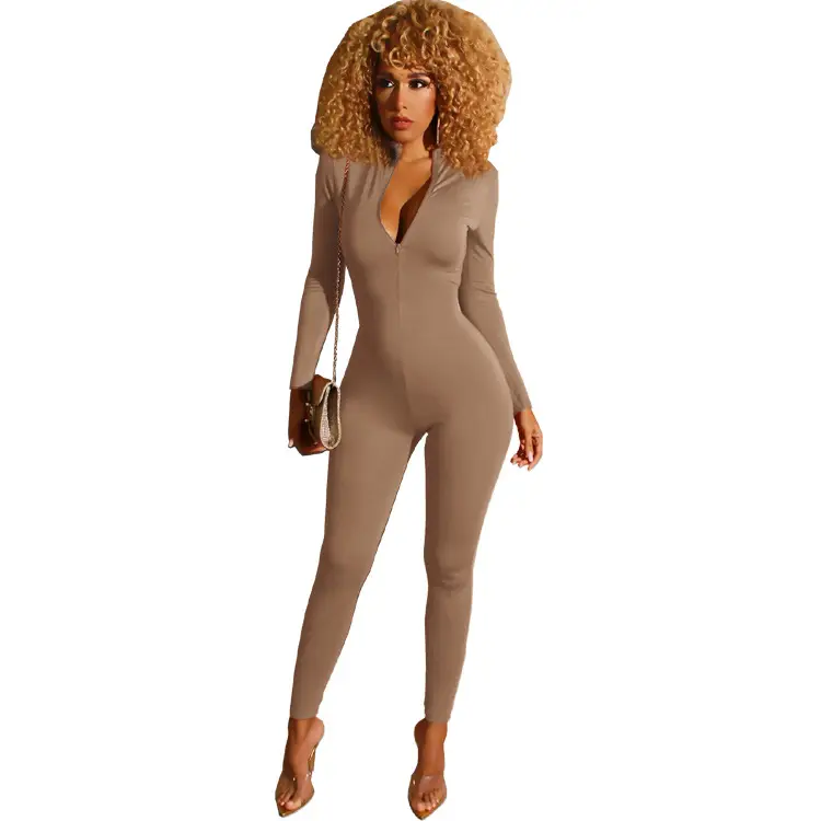 Red Stretch Jumpsuit for Women Sports Fitness Casual