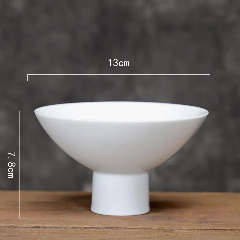 Light Blue High Foot Ceramic Tea Tray 13cm - Image 4