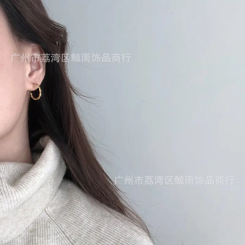 Gold Spiral Earrings for Women Daily Wear - Image 3