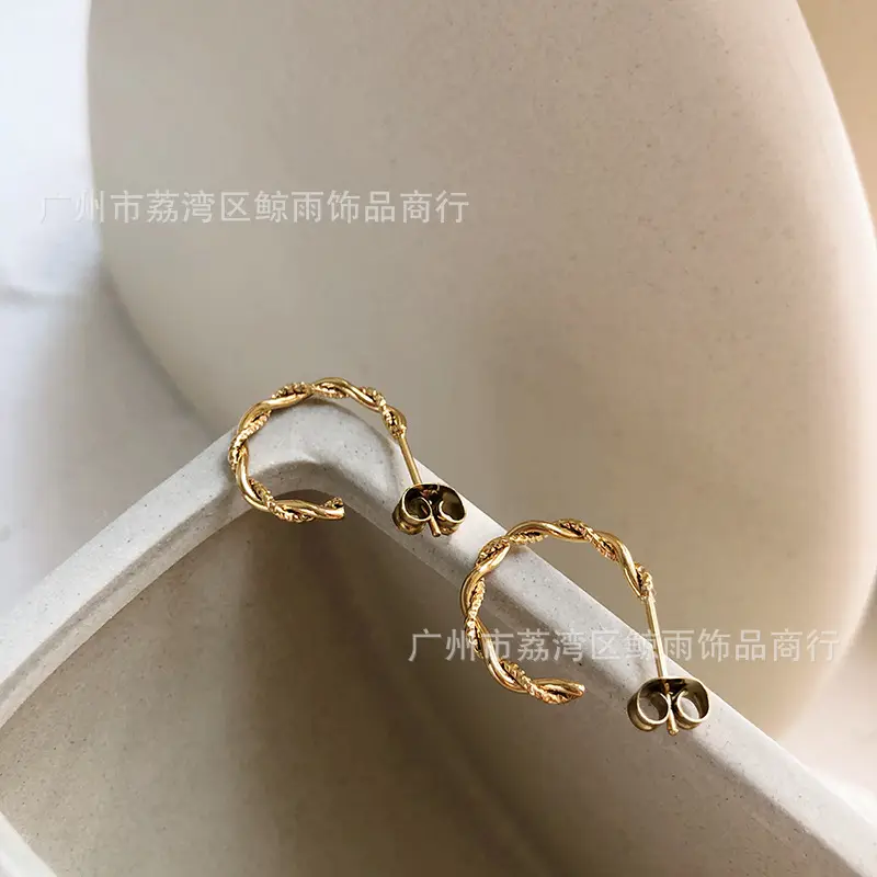 Gold Spiral Earrings for Women Daily Wear - Image 4