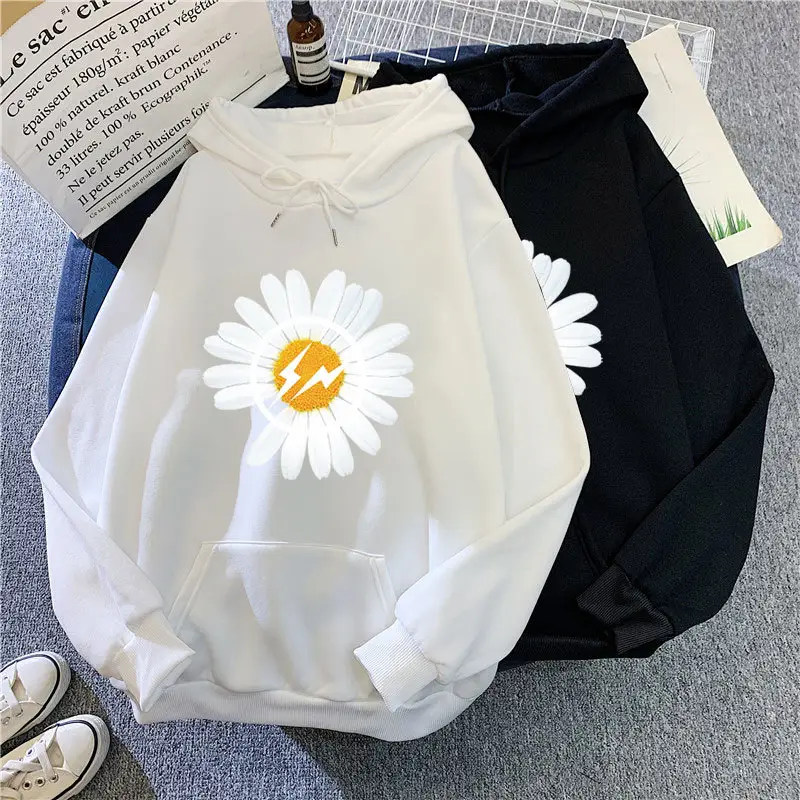 Green Daisy Hoodie for Women Fleece Lined 2025 - Image 15