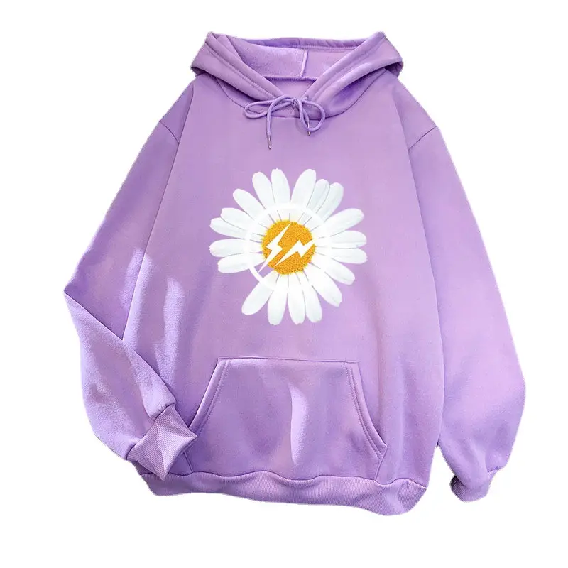 Green Daisy Hoodie for Women Fleece Lined 2025 - Image 17