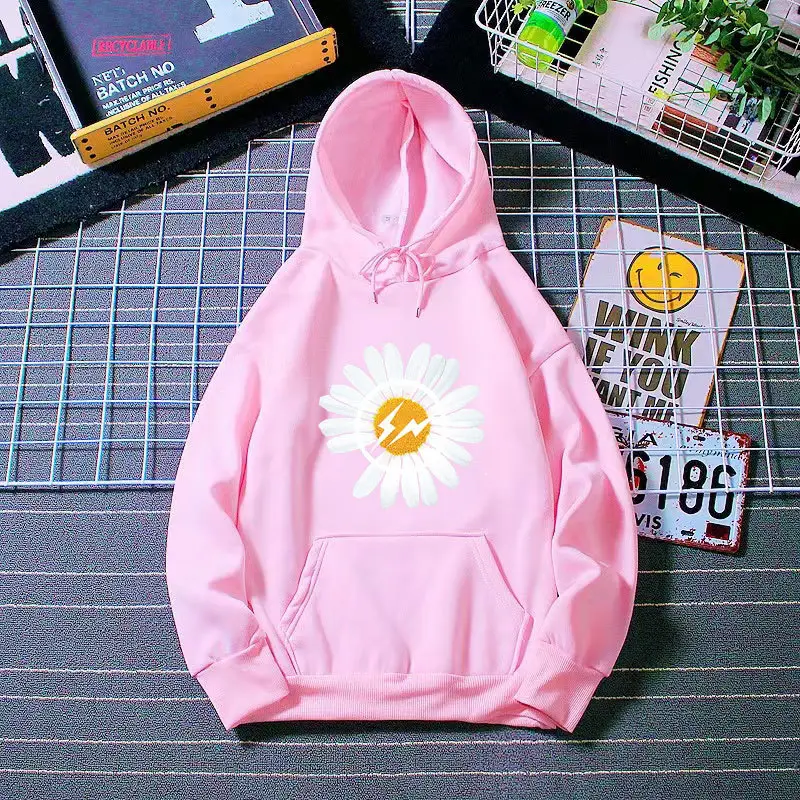 Green Daisy Hoodie for Women Fleece Lined 2025 - Image 7