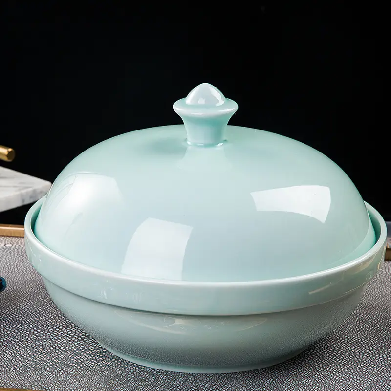 Jingdezhen Celadon White Bowls Set - Image 14