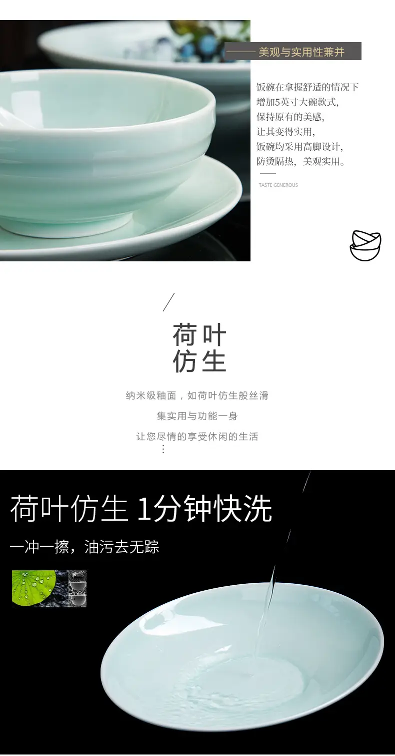 Jingdezhen Celadon White Bowls Set — feature 7