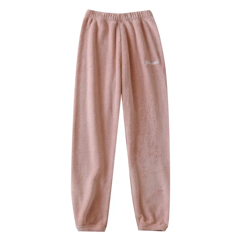 Women Fleece Lined Pajama Pants Coral Plus Size - Image 10