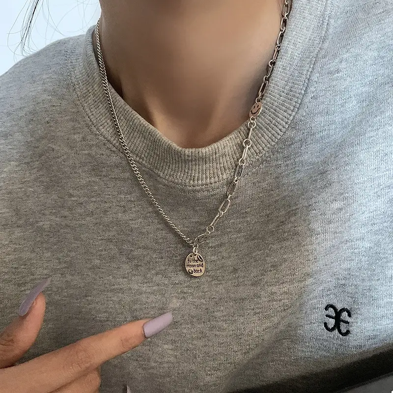Silver Smiley Face Necklace for Women - Image 12