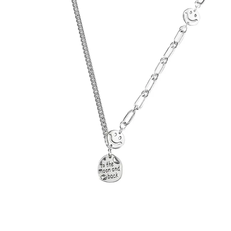 Silver Smiley Face Necklace for Women - Image 14