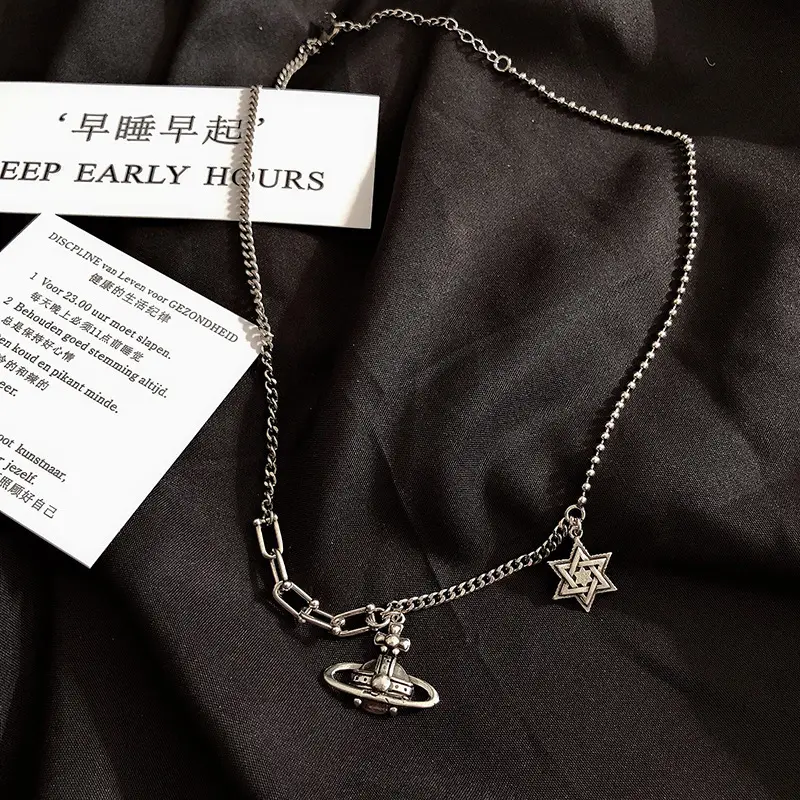 Silver Smiley Face Necklace for Women - Image 5