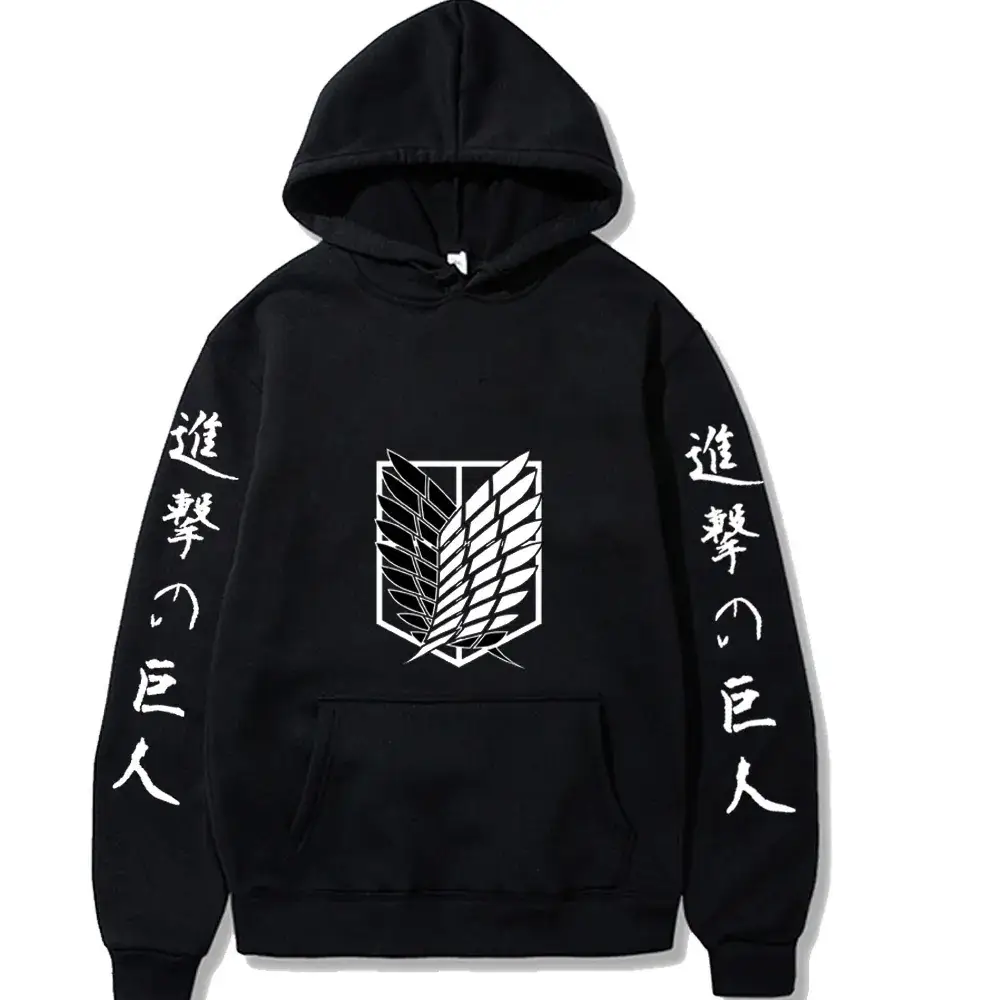 Red Hooded Sweatshirt Attack on Titan Youth Casual Winter Hoodie