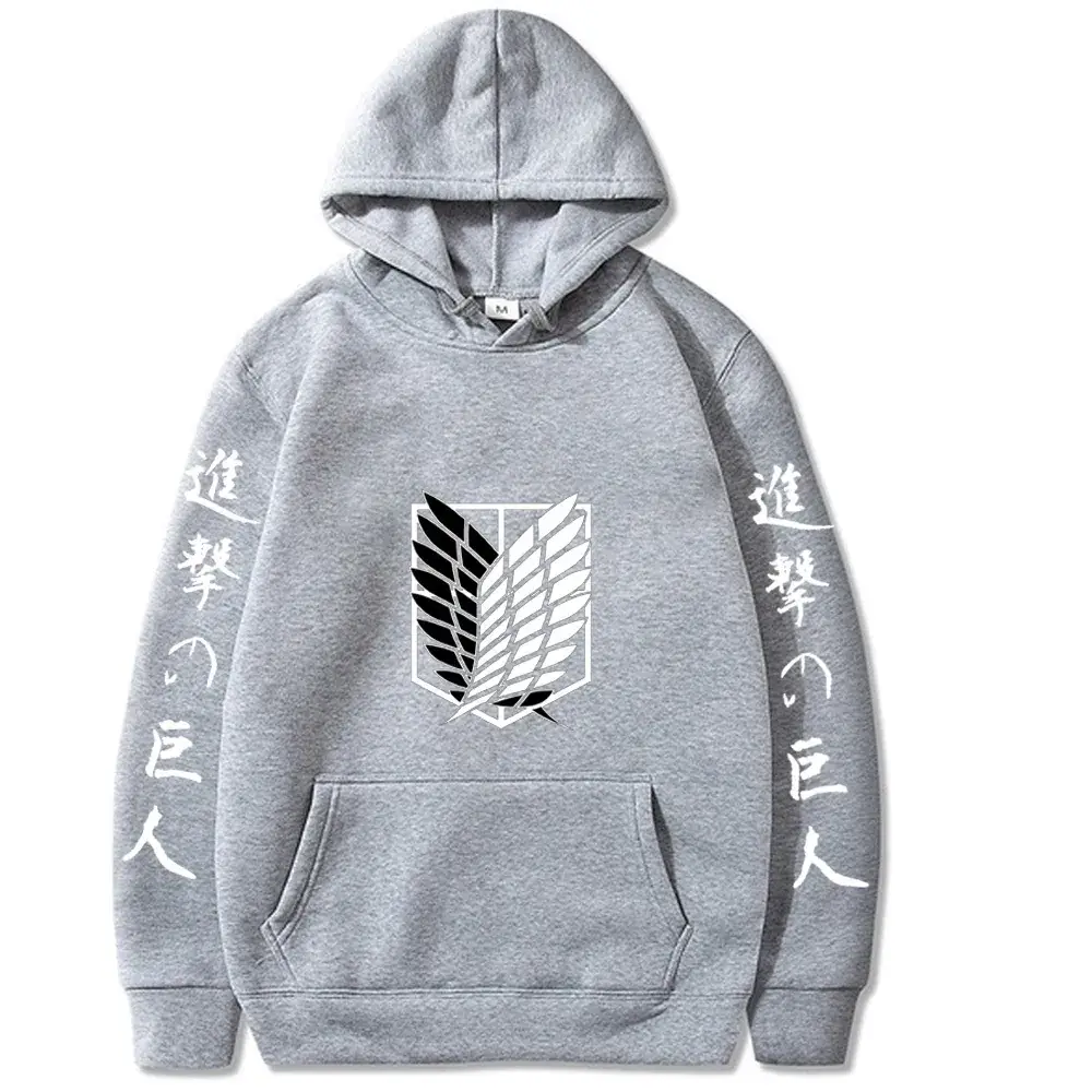 Red Hooded Sweatshirt Attack on Titan Youth Casual Winter Hoodie