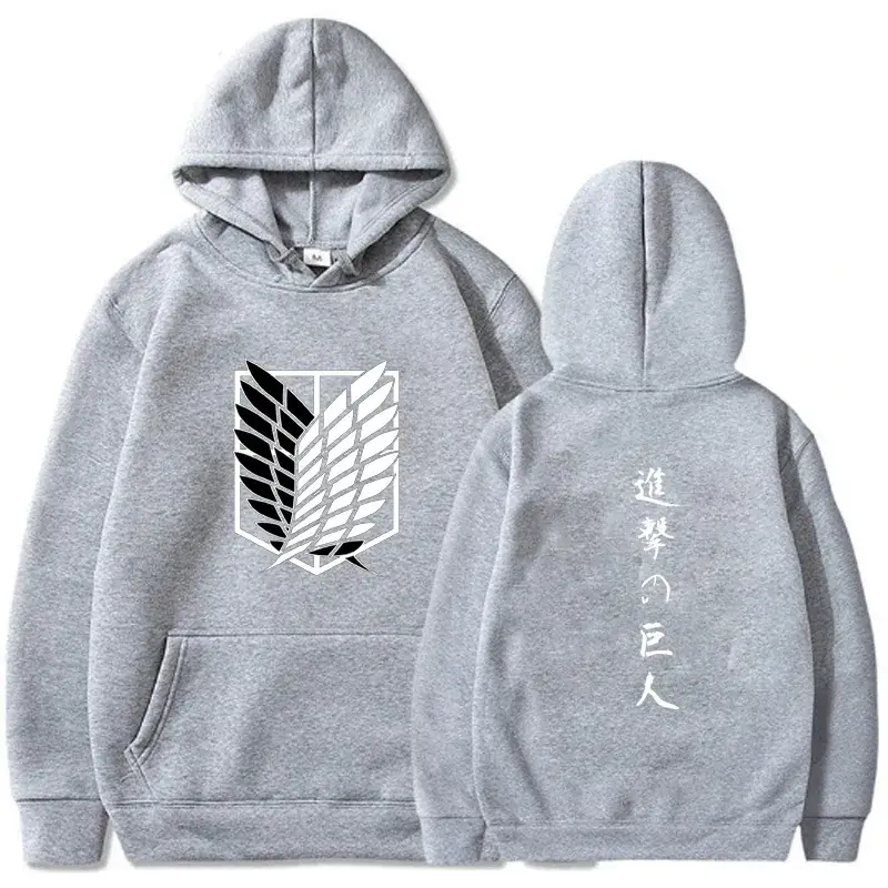 Red Hooded Sweatshirt Attack on Titan Youth Casual Winter Hoodie
