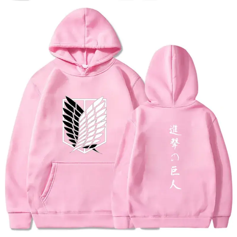 Red Hooded Sweatshirt Attack on Titan Youth Casual Winter Hoodie