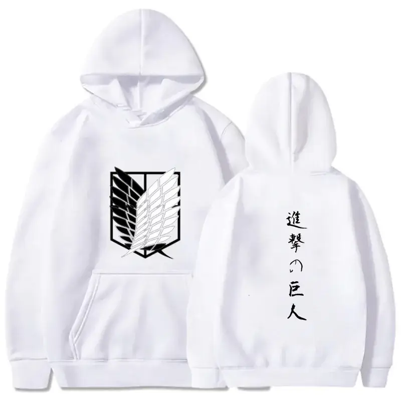 Red Hooded Sweatshirt Attack on Titan Youth Casual Winter Hoodie