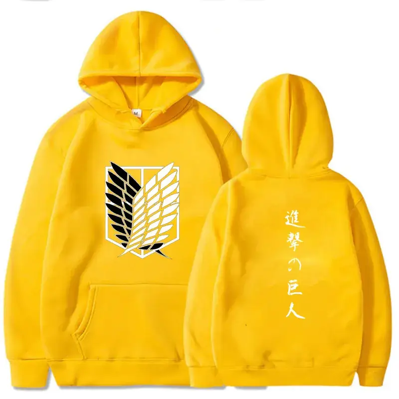 Red Hooded Sweatshirt Attack on Titan Youth Casual Winter Hoodie