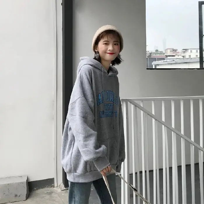 San Diego State University Hoodie Grey 250g - Image 2