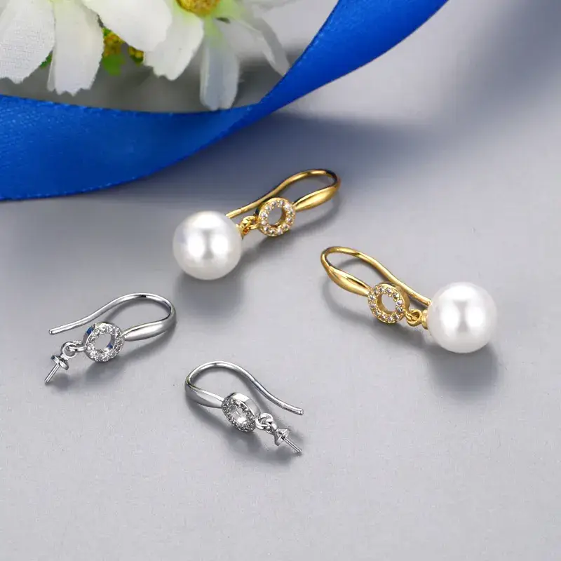 Pearl Drop Earrings for Women Elegant Silver Hook - Image 6