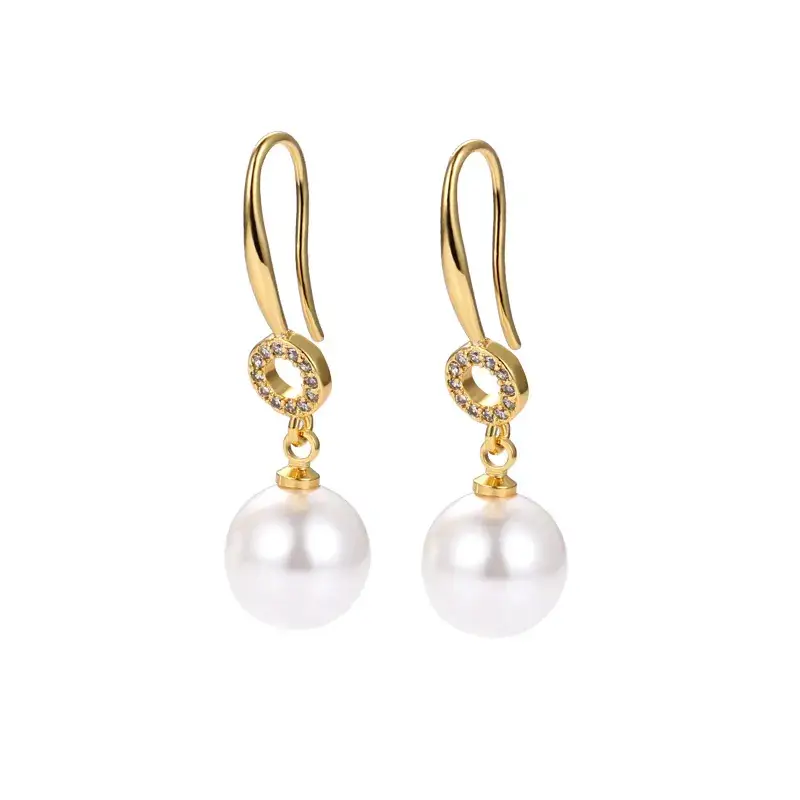 Pearl Drop Earrings for Women Elegant Silver Hook - Image 9