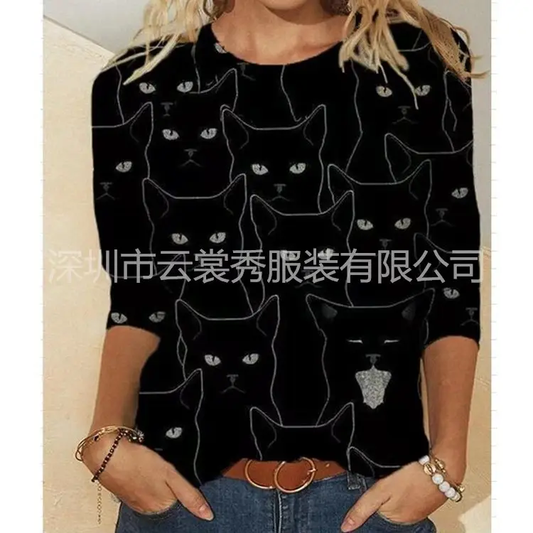 2021 Cat Print Crossbody Jacket for Women - Image 7
