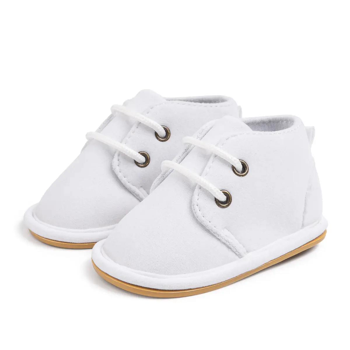 Black Lace-Up Toddler Shoes with Rubber Sole