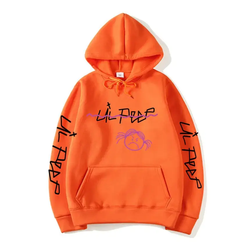 Men Printed Hoodie Lil Peep Yellow - Image 13