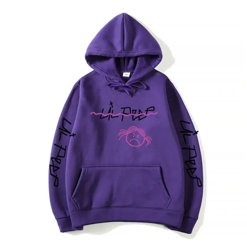 Men Printed Hoodie Lil Peep Yellow - Image 14