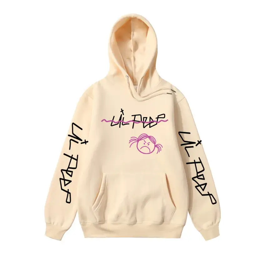 Men Printed Hoodie Lil Peep Yellow - Image 16