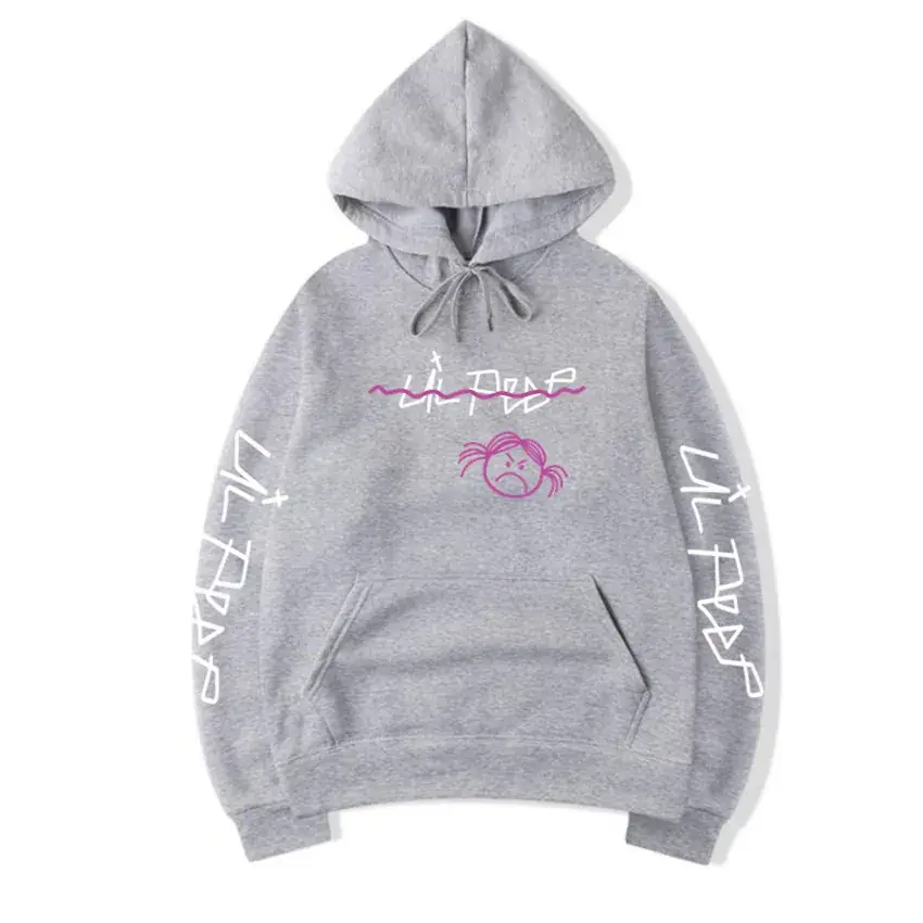 Men Printed Hoodie Lil Peep Yellow - Image 3