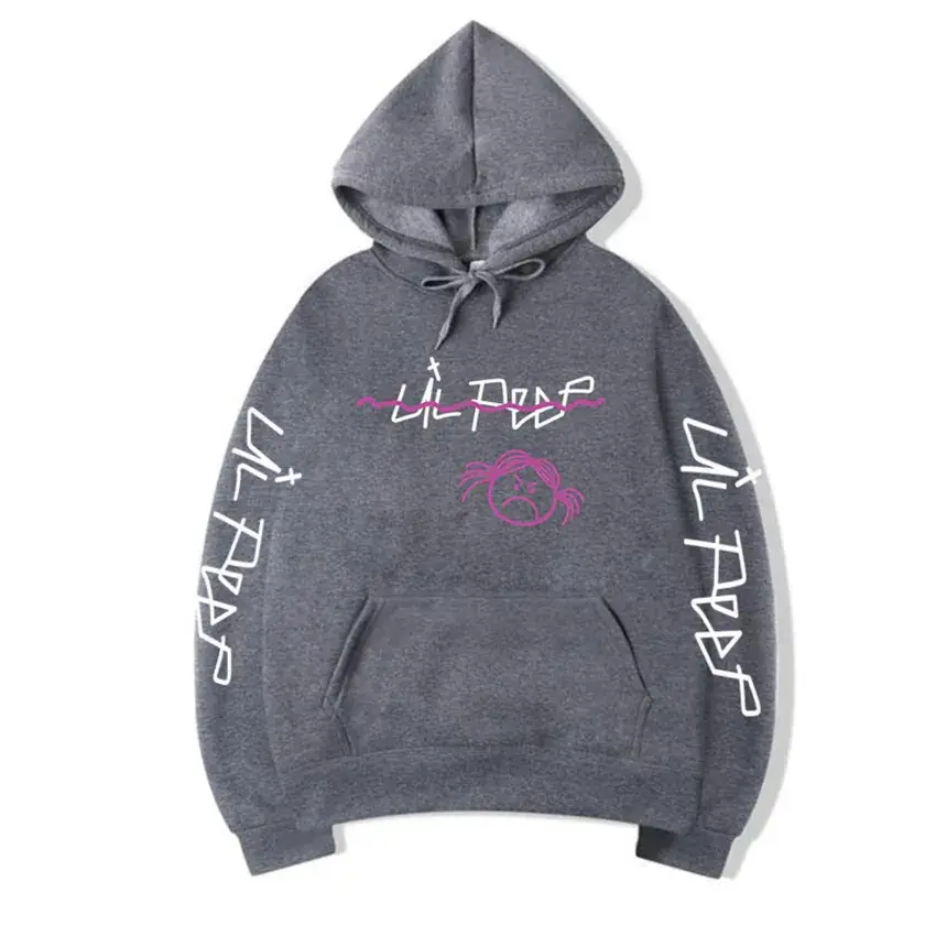 Men Printed Hoodie Lil Peep Yellow - Image 4