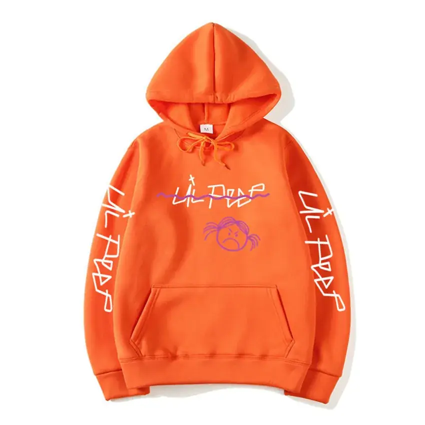 Men Printed Hoodie Lil Peep Yellow - Image 6