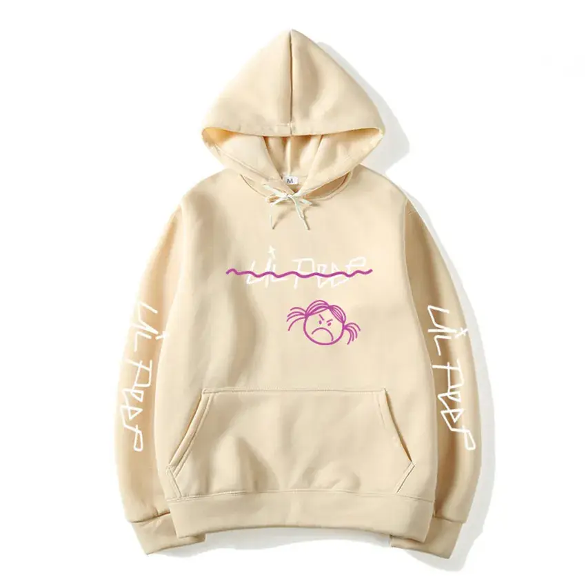 Men Printed Hoodie Lil Peep Yellow - Image 9