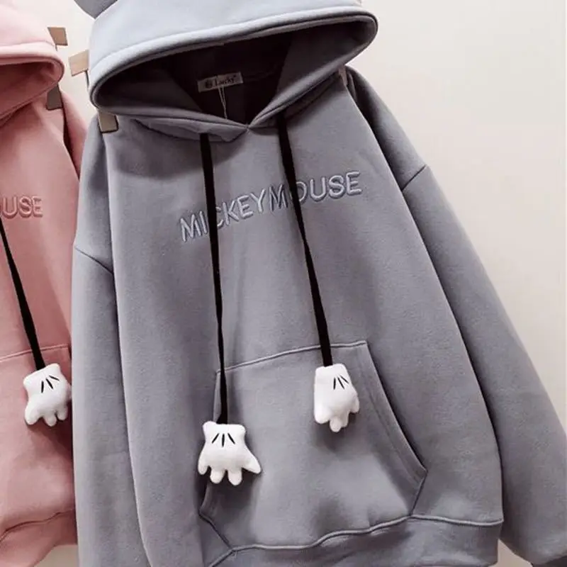 Fleece Hooded Coat Rabbit Ears Winter Warm Multi Color