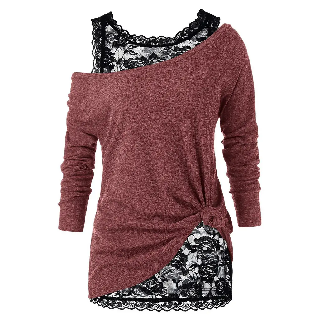 2025 Spring Lace Round Neck Shirt Set - Image 7