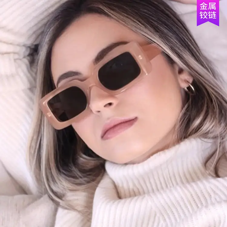 2021 New European American Square Sunglasses HDAMA Brown