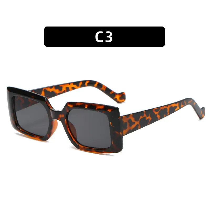 2021 New European American Square Sunglasses HDAMA Brown