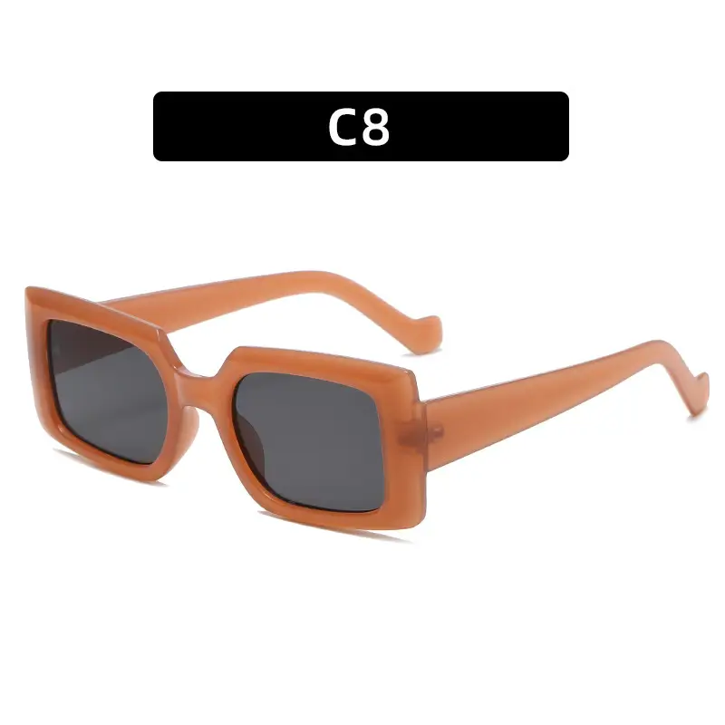 2021 New European American Square Sunglasses HDAMA Brown