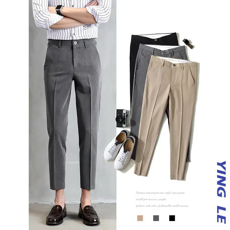 Men Ankle Pants Slim Fit Casual Summer Wear - Image 5
