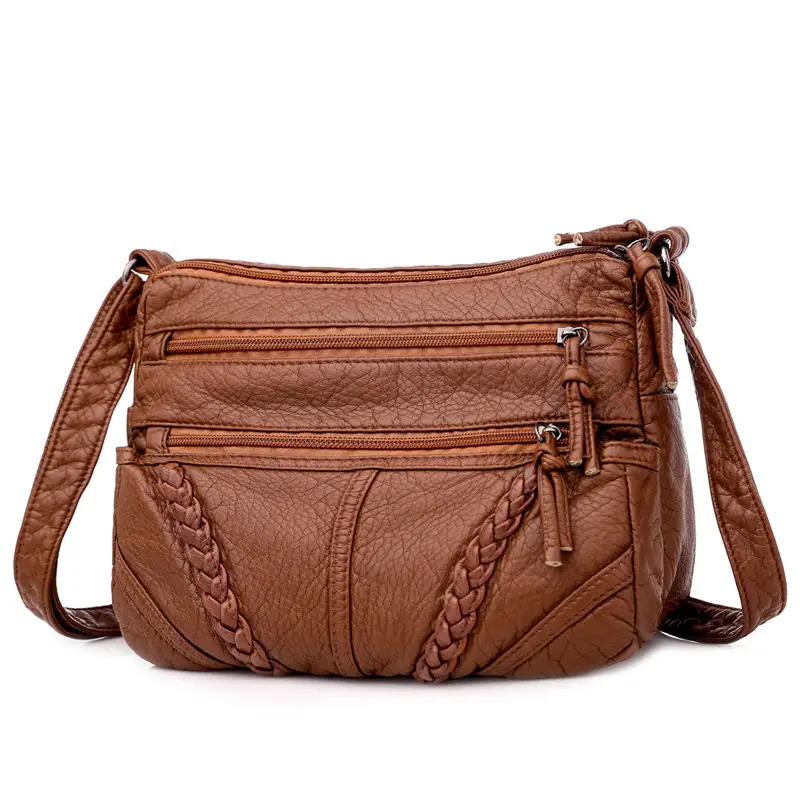Women's Retro Crossbody Bag with Soft Leather Strap