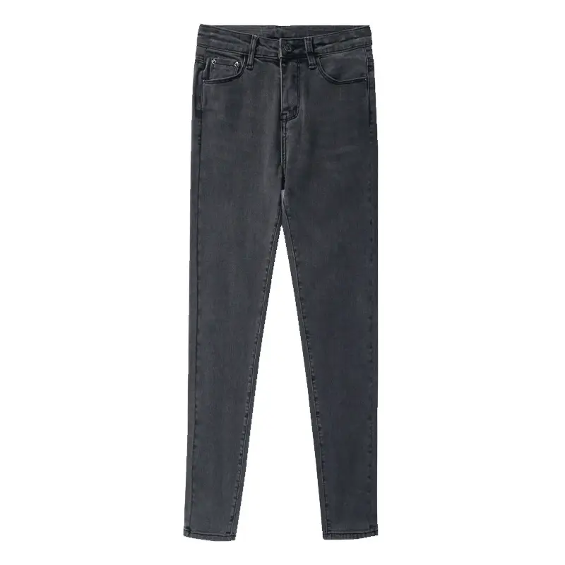Smoky Gray Slimming Skinny Pants Women Spring 2024 - Image 9