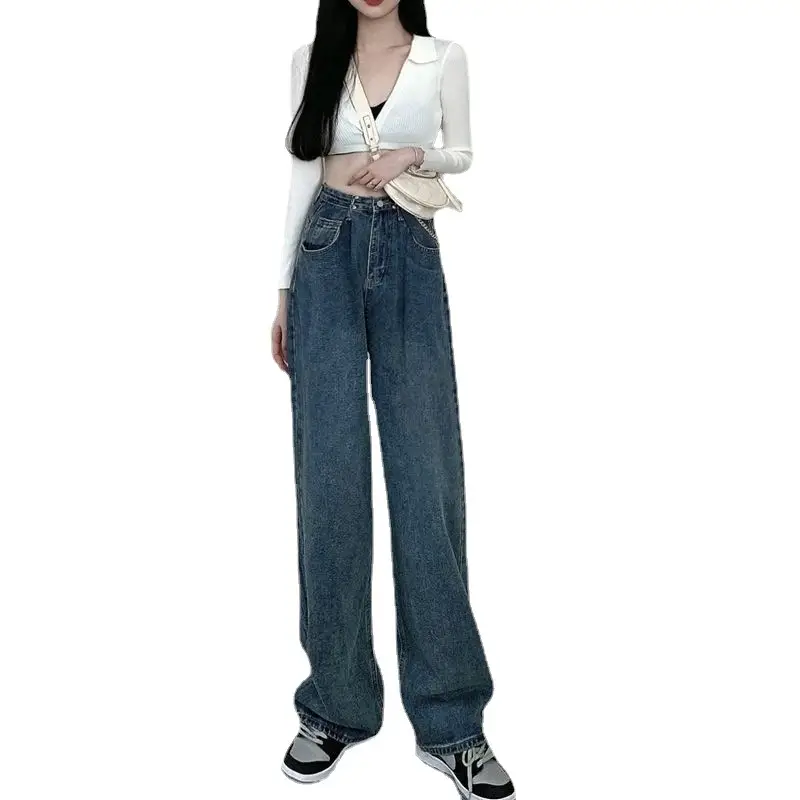 Women Plaid Crop Jeans Set Autumn Spring Slimming - Image 8