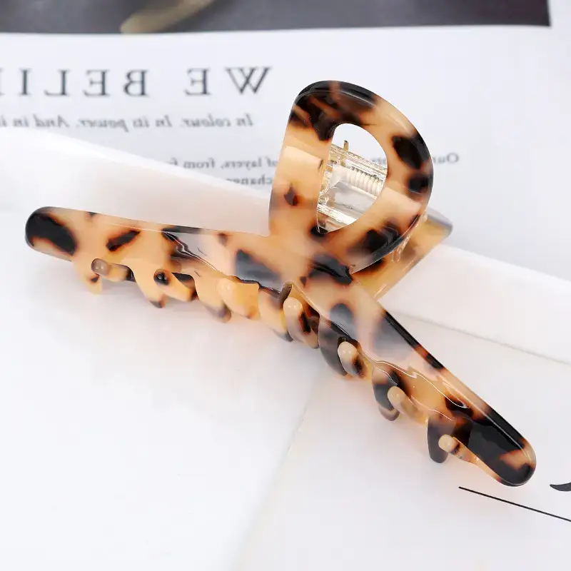 Korean Style Tortoise Tortue Hair Ponytail Clip for Women