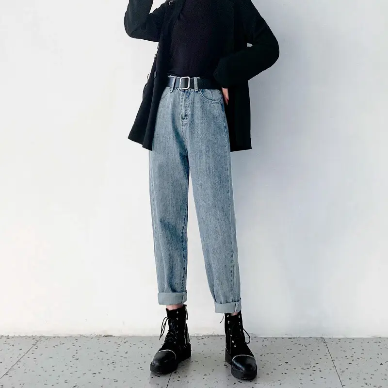 Women Fleece Lined Wide Leg Pants Autumn Winter