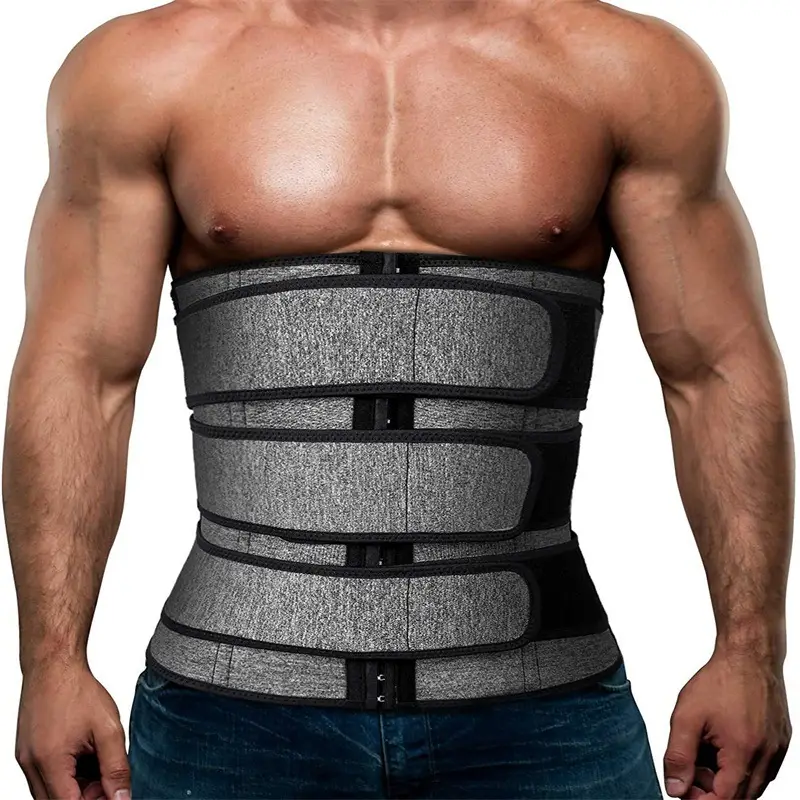 Triple breasted belt gray