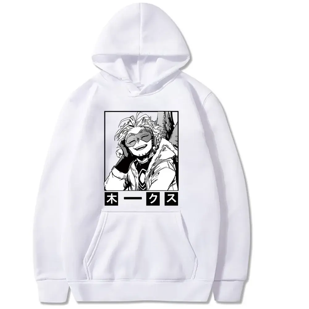 Men Anime Hoodie Black Cartoon Design - Image 13