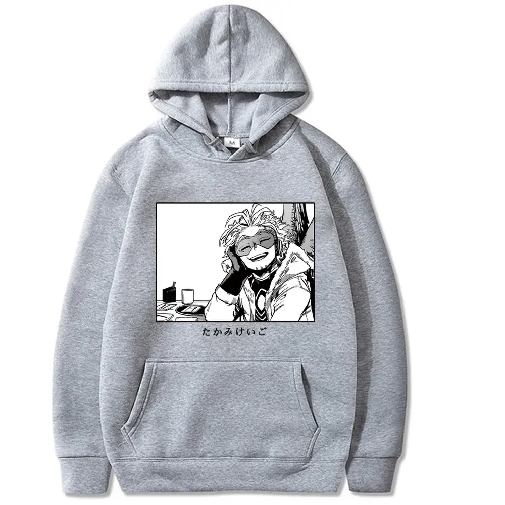 Men Anime Hoodie Black Cartoon Design - Image 4