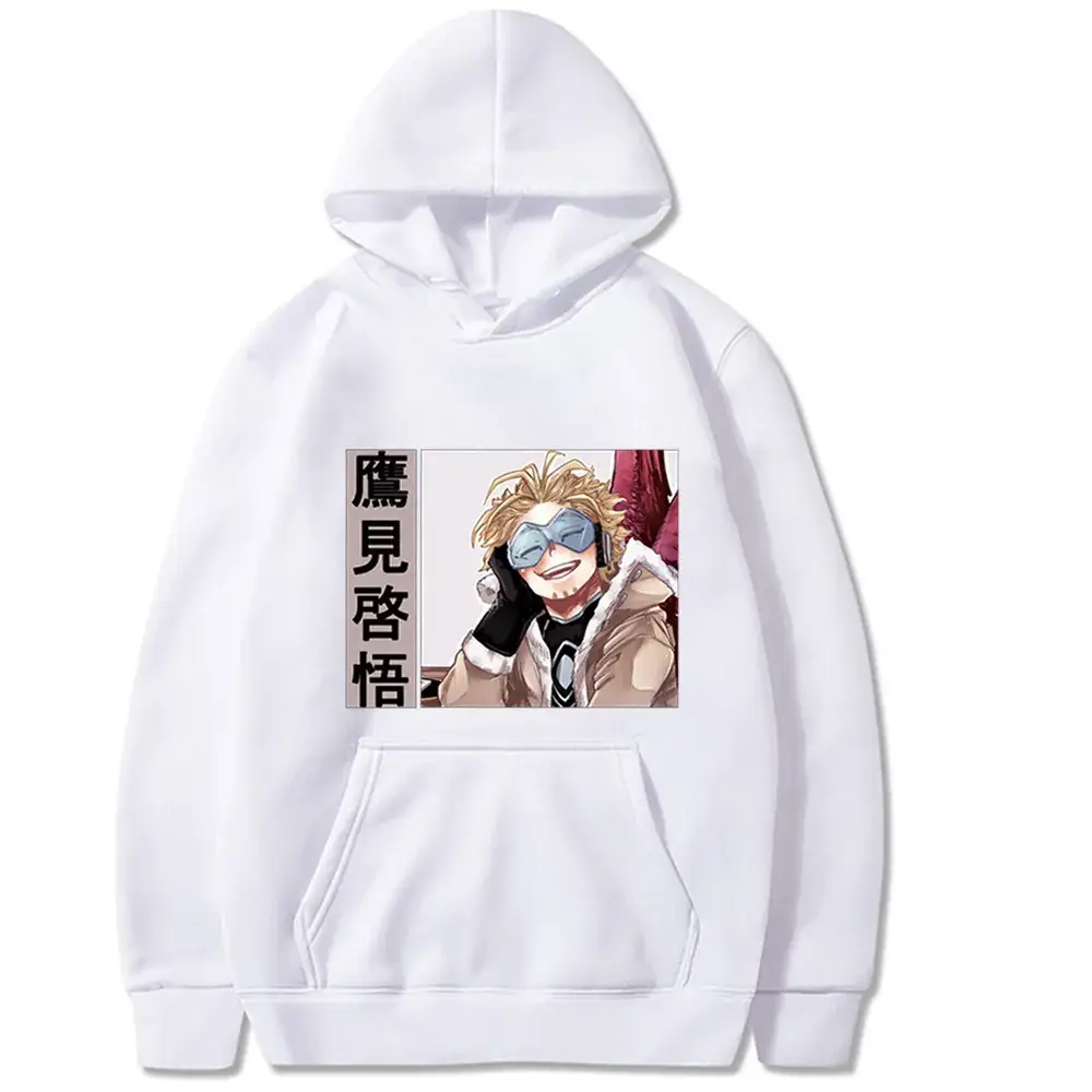 Men Anime Hoodie Black Cartoon Design - Image 7