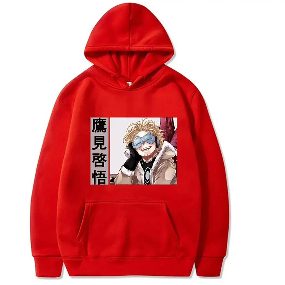 Men Anime Hoodie Black Cartoon Design - Image 9