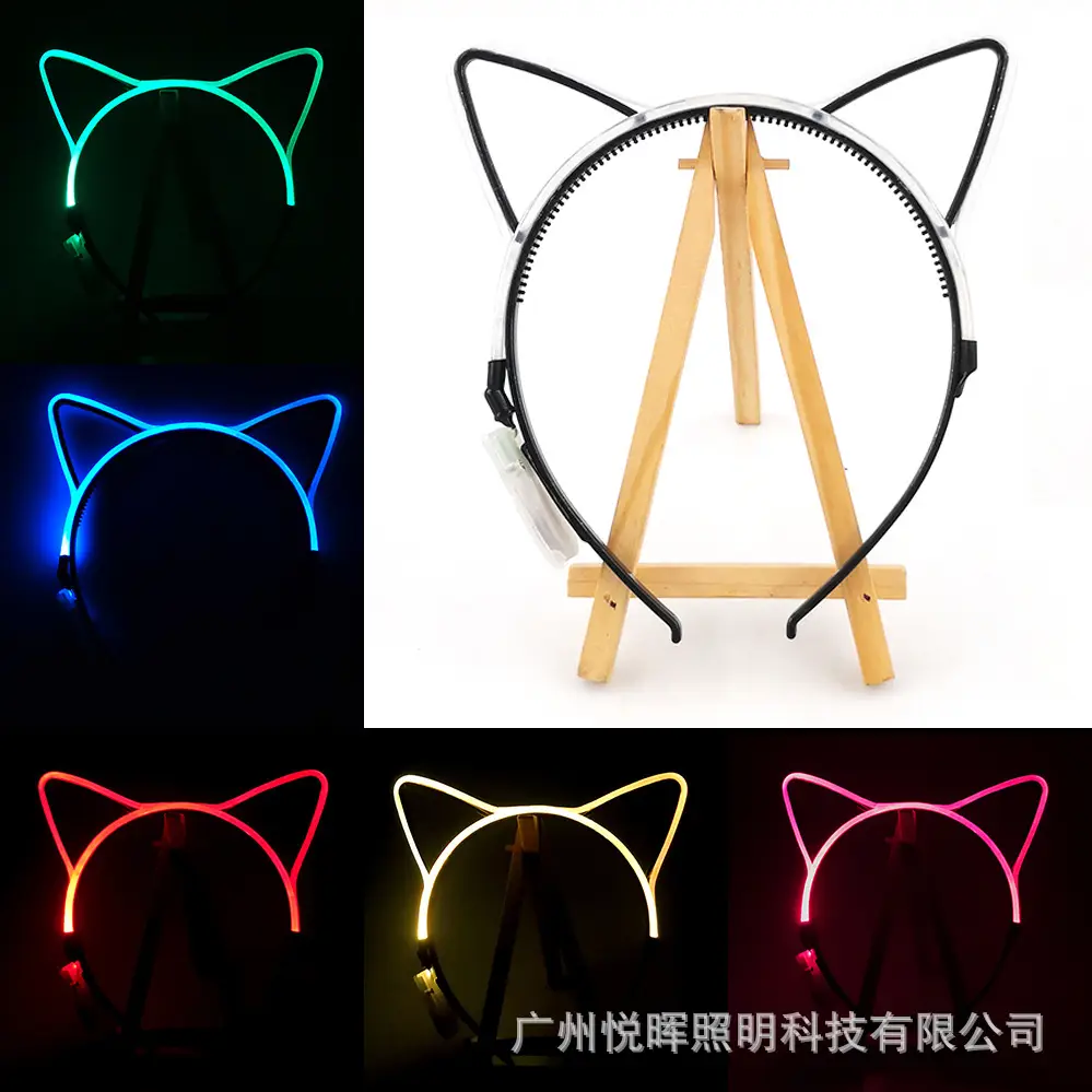 LED Cat Ears Headband for Night Market Party Dress Up - Image 10