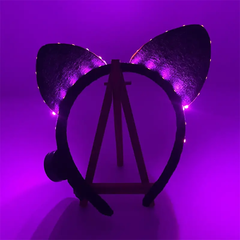 LED Cat Ears Headband for Night Market Party Dress Up - Image 11