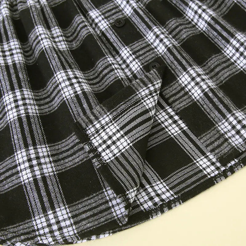 Winter Plaid Skirt Black White Matching Sweater Bottom - Image 3